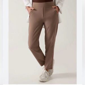 Athleta Brooklyn Ankle Pull On Pants 4 Tan